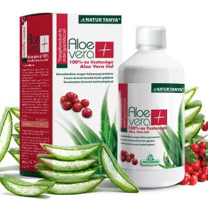 Specchiasol® Aloe Vera ital Vörösáfonyás - 8000 mg/liter acemannán tartalommal! IASC logó a dobozon.