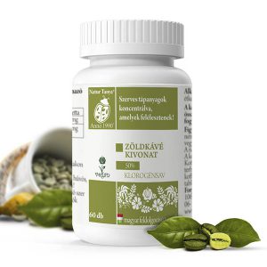 Natur Tanya® Szerves Zöld kávé tabletta - Testsúlycsökkentő, 50%-os klorogénsav tartalommal!