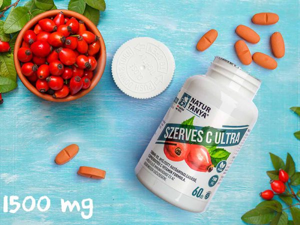 Natur Tanya® SZERVES C ULTRA 1500 mg Retard C-vitamin, csipkebogyó kivonattal
