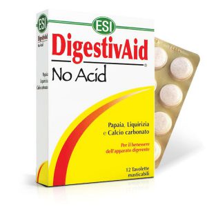 ESI® No Acid-Stop a savaknak!- Lúgosító-savlekötő szopogatós tabletta, gyomorégésre, puffadásra. 12x