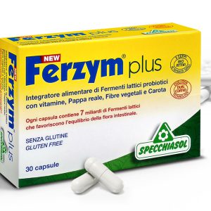 Specchiasol® Ferzym® plus kapszula - 7 milliárd élő probiotikum prebiotikummal, vitaminokkal, méhpempővel.