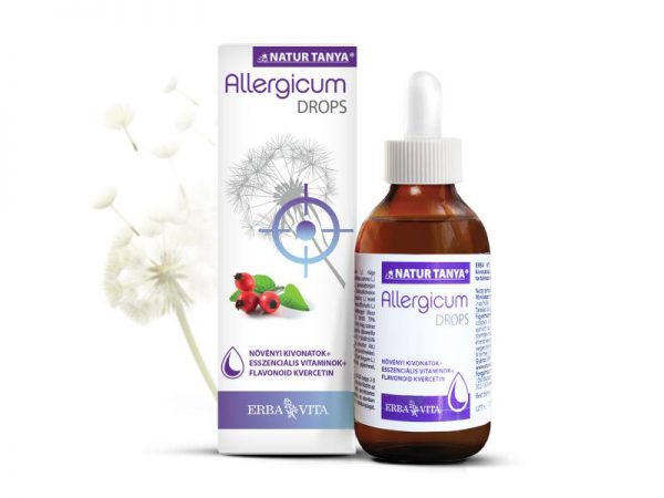 ErbaVita® Allergicum DROPS, allergia elleni csepp - Állati szőr, penész, atkák, pollen, házi por ellen.