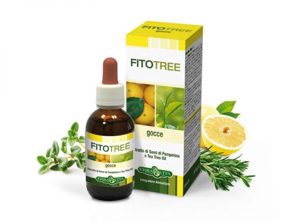 ErbaVita® FitoTree Baktériumölő, fertőtlenítő grapefruit, teafa, rozmaring és kakukkfű olaj - Külsőleg/Belsőleg! 10 ml