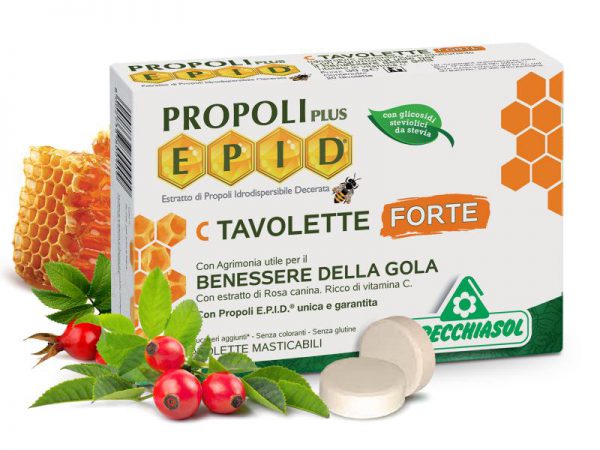 Specchiasol® EPID® C szopogatós tabletta - extra hatóanyag tartalommal és szabadalommal. 1,7 g propolisz/ napi adag!