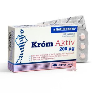 Szerves Króm Aktív tabletta - 200 mcg króm-ionnal tablettánkként. Normál vércukorszint és anyagcsere.