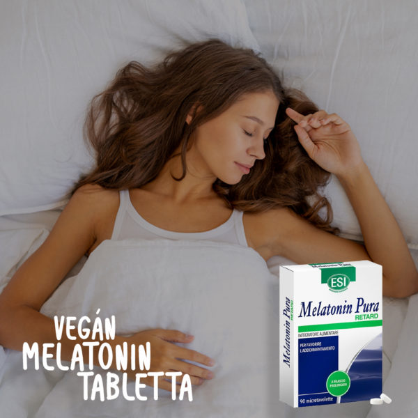 ESI® Melatonin Pura RETARD – lassú felszívódású, vegán melatonin étrend-kiegészítő tabletta