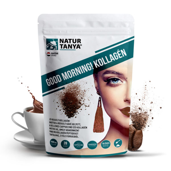 Natur Tanya® Good morning! Kollagén cappuccino - hal és marha kollagén peptidek, biotin, C-vitamin és cink-biszglicinát